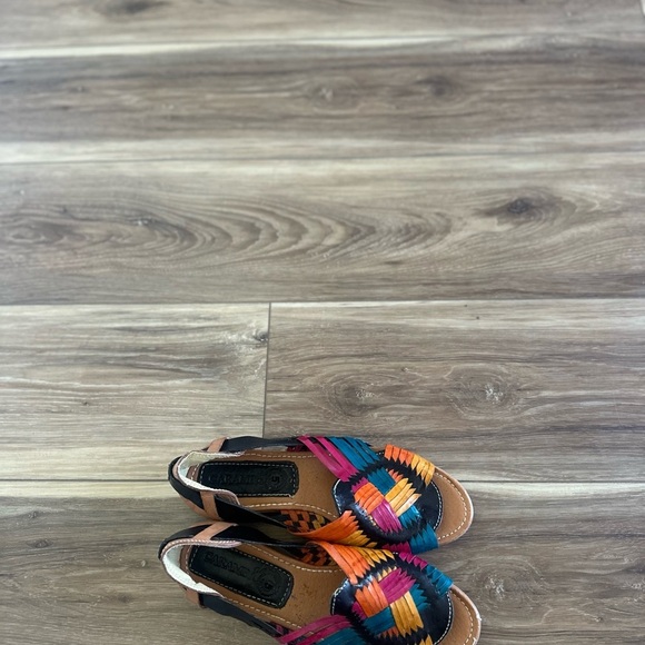 Caramba Colorful Woven Women's leather Sandals size 5 - Picture 3 of 4